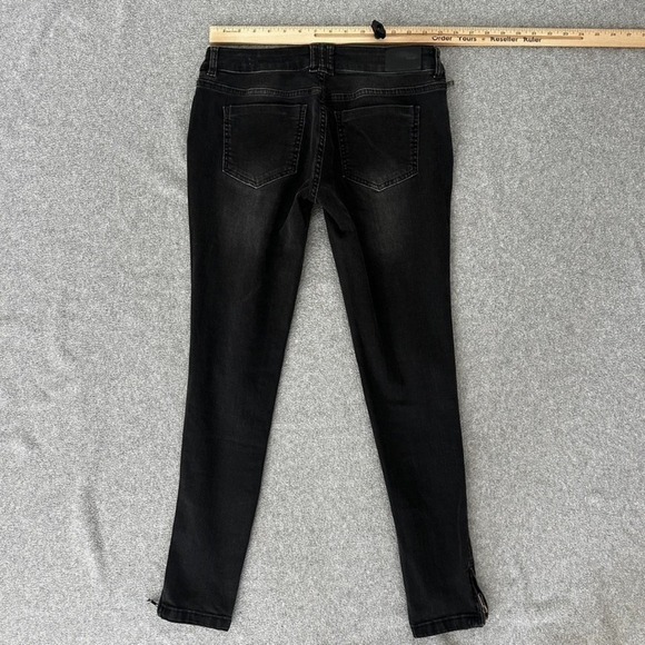 Anine Bing Jeans Womens 30 Low Rise Skinny Black Jax Ankle Zip Stretch - Picture 8 of 11